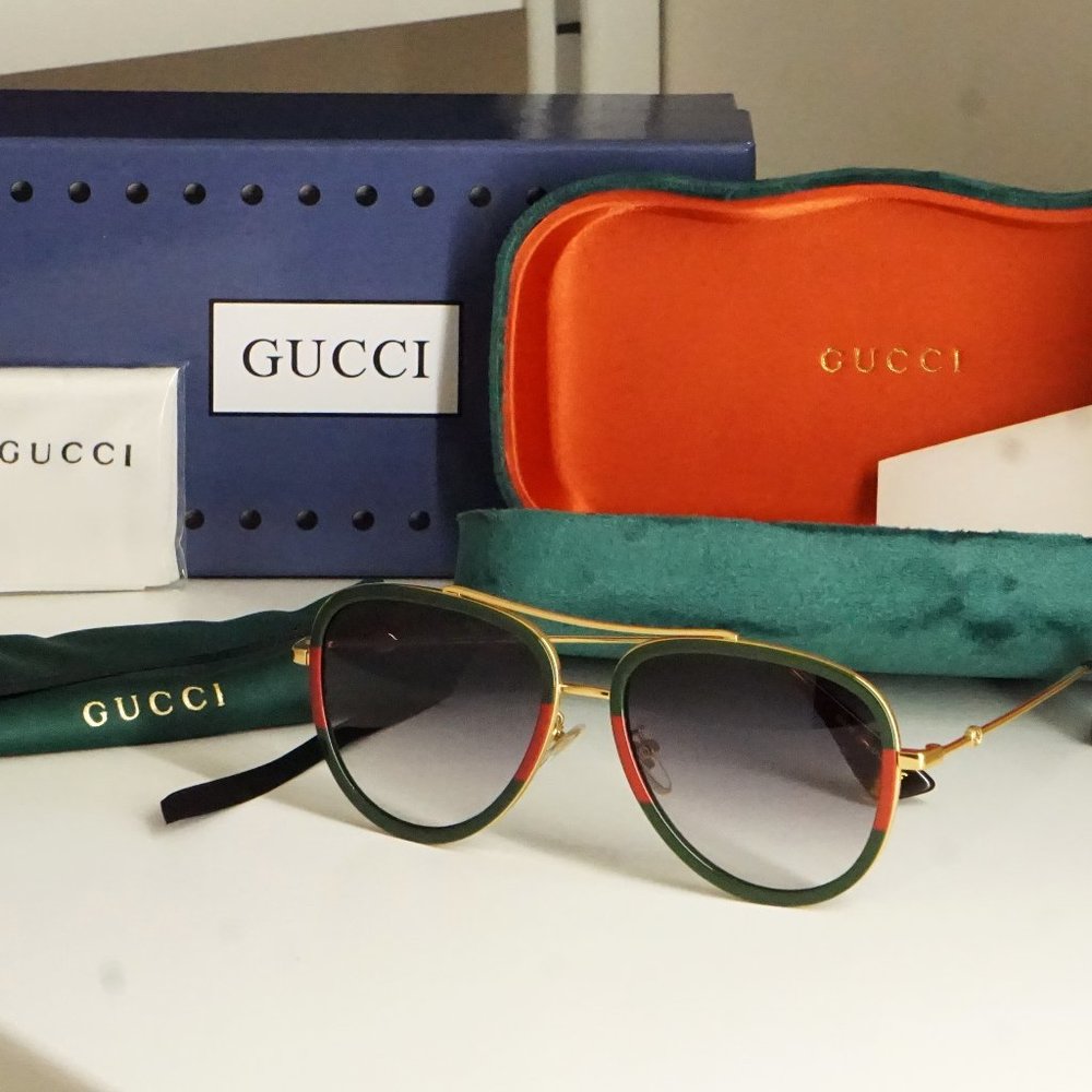 New Gucci Aviator Sunglasses 💯 AUTHENTIC